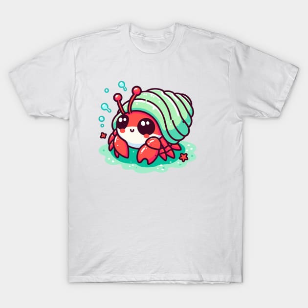 cute hermit crab cartoon T-Shirt by fikriamrullah